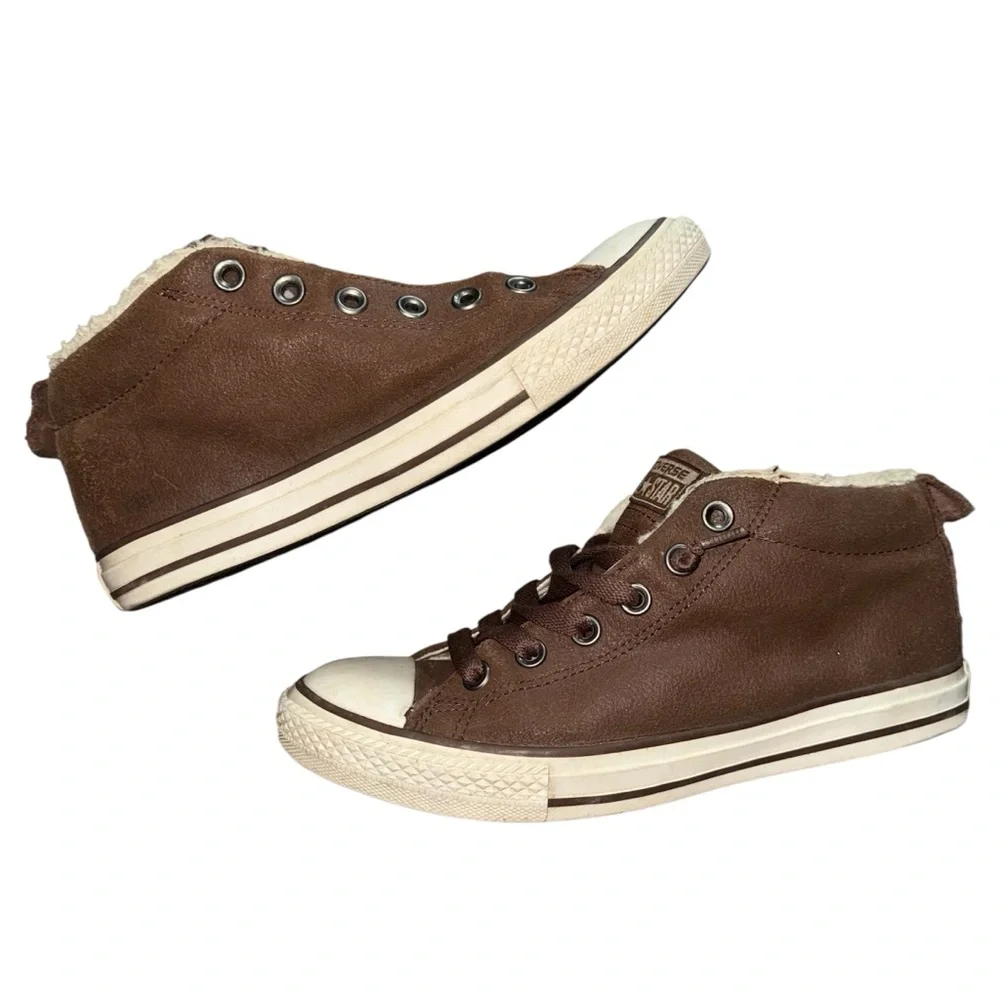 Converse Brown Leather Sneakers